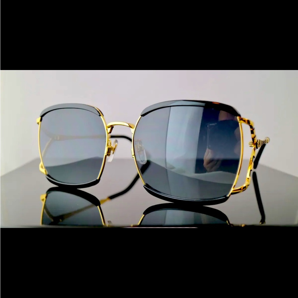 Gucci GG0593SK Black / Grey Lens Square Women Sunglasses 100% UV